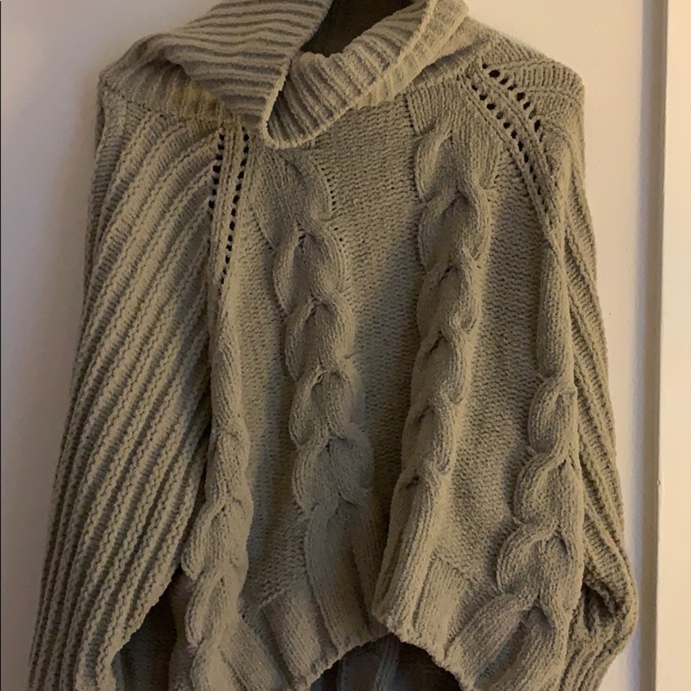 chunky turtle knit sweater